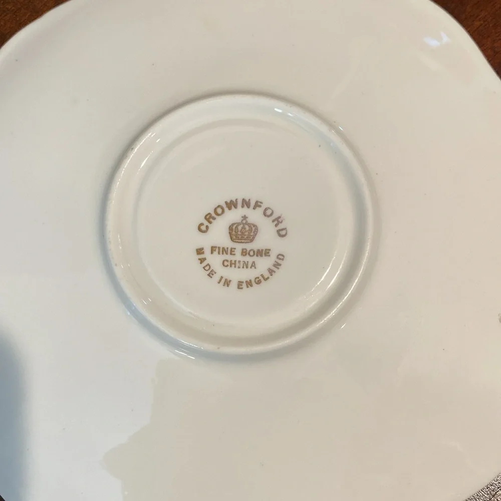 Vintage Teacup and Saucer, Crownford, England, Bone China - Picture 8 of 12